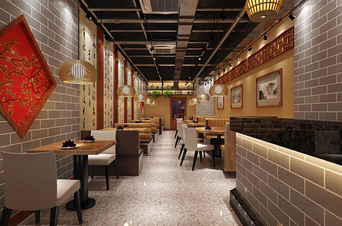 志仲镇传统中式餐厅餐馆装修设计效果图