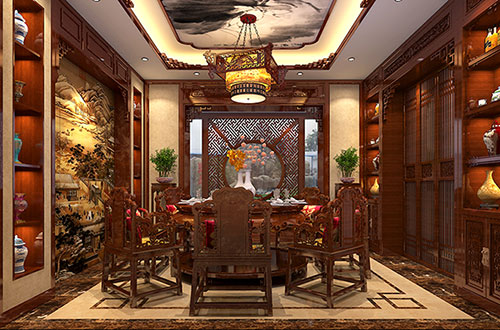 志仲镇温馨雅致的古典中式家庭装修设计效果图